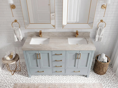 Malibu 60 in. W x 22 in. D Double Sink Bathroom Vanity