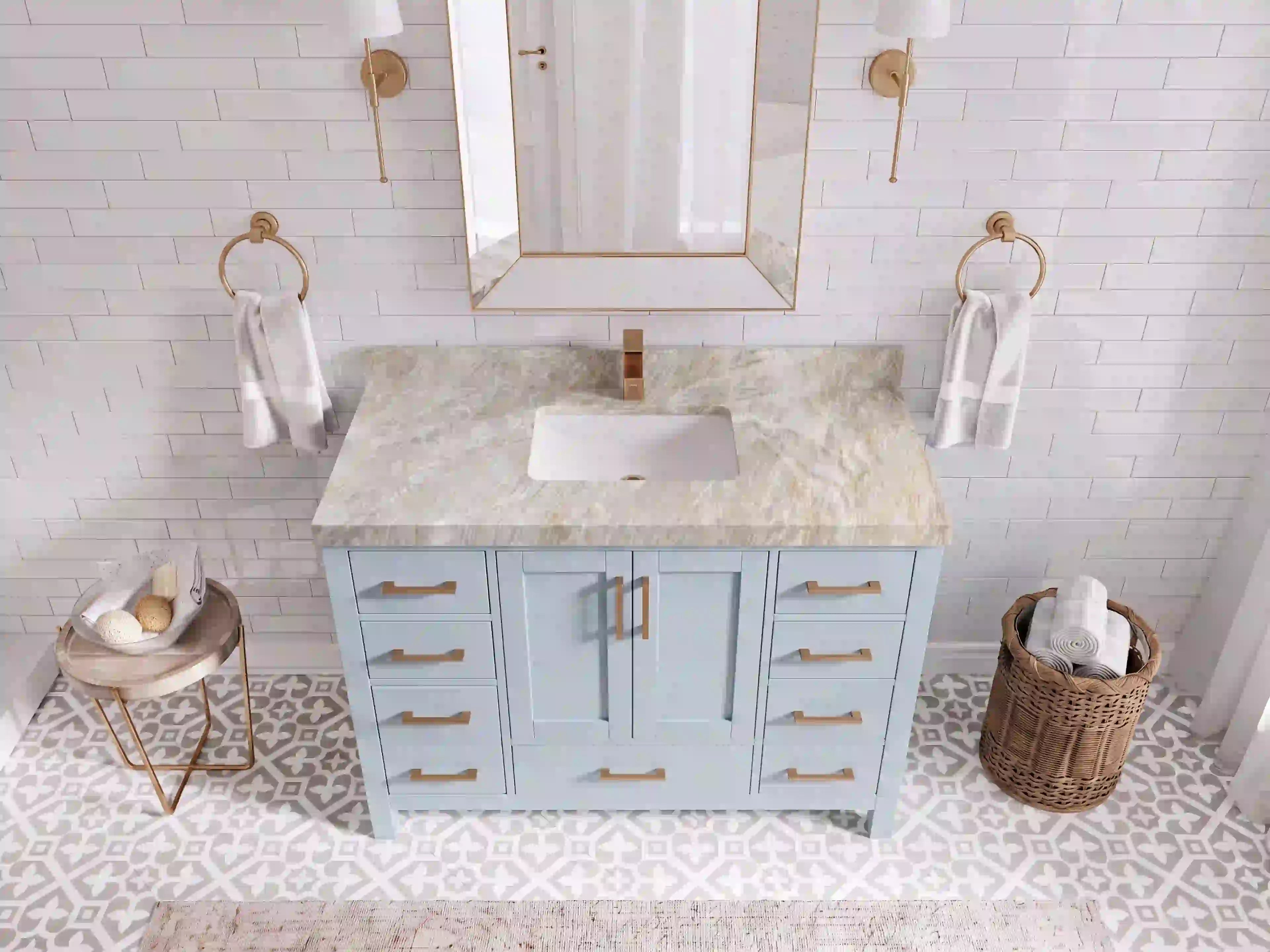 Malibu 48 in. W x 22 in. D Single Sink Bathroom Vanity