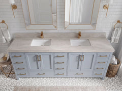 Malibu 84 in. W x 22 in. D Double Sink Bathroom Vanity - photo 25