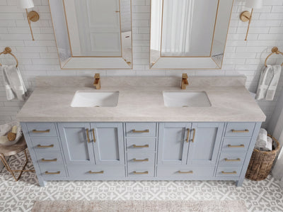 Malibu 84 in. W x 22 in. D Double Sink Bathroom Vanity