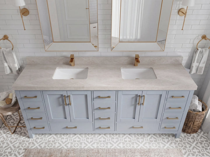 Malibu 84 in. W x 22 in. D Double Sink Bathroom Vanity - photo 25