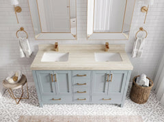 Malibu 60 in. W x 22 in. D Double Sink Bathroom Vanity - photo 27