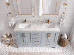 Malibu 60 in. W x 22 in. D Double Sink Bathroom Vanity - photo 28