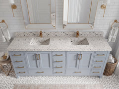Malibu 84 in. W x 22 in. D Double Sink Bathroom Vanity - photo 26