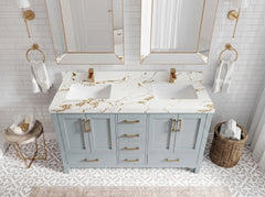 Malibu 60 in. W x 22 in. D Double Sink Bathroom Vanity - photo 22
