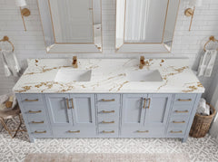 Malibu 84 in. W x 22 in. D Double Sink Bathroom Vanity - photo 27