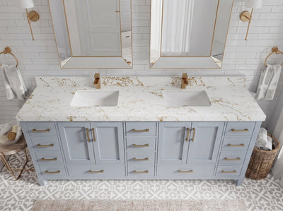 Malibu 84 in. W x 22 in. D Double Sink Bathroom Vanity
