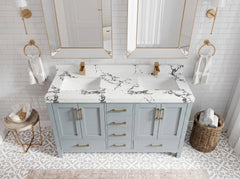Malibu 60 in. W x 22 in. D Double Sink Bathroom Vanity - photo 29