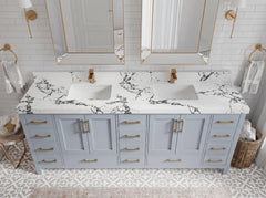 Malibu 84 in. W x 22 in. D Double Sink Bathroom Vanity - photo 29