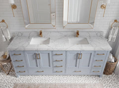 Malibu 84 in. W x 22 in. D Double Sink Bathroom Vanity - photo 30