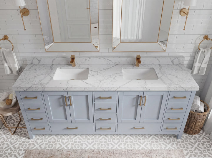 Malibu 84 in. W x 22 in. D Double Sink Bathroom Vanity - photo 30