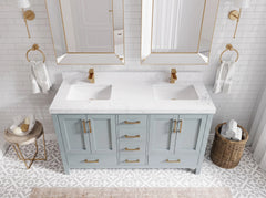 Malibu 60 in. W x 22 in. D Double Sink Bathroom Vanity - photo 30