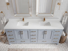 Malibu 84 in. W x 22 in. D Double Sink Bathroom Vanity - photo 31