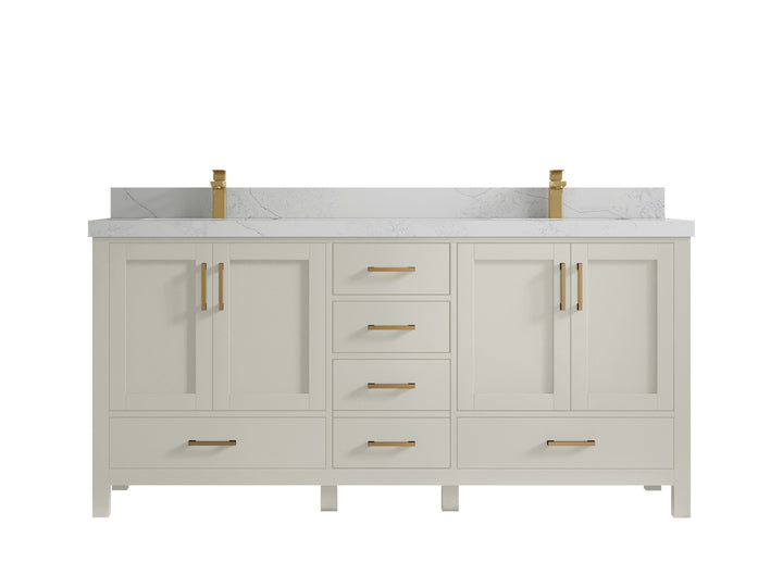 Malibu 72 in. W x 22 in. D Double Sink Bathroom Vanity - photo 1
