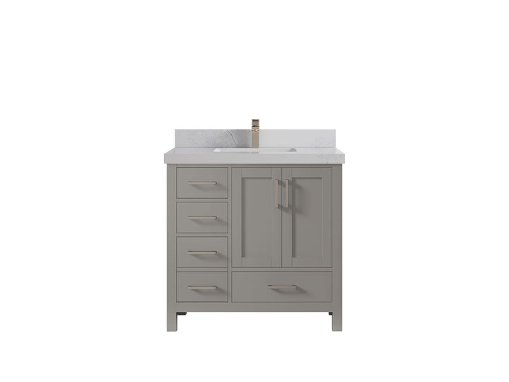 Malibu 36 in. W x 22 in. D Bathroom Vanity Center Sink 2 - photo 1