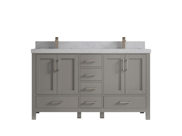 Malibu 60 in. W x 22 in. D Double Sink Bathroom Vanity - photo 1