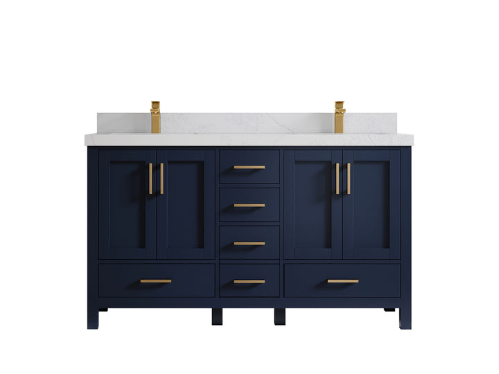 Malibu 60 in. W x 22 in. D Double Sink Bathroom Vanity - photo 1
