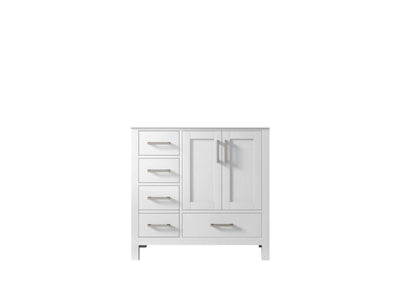 Malibu 36 in. W x 22 in. D Right Offset Sink Bathroom Vanity