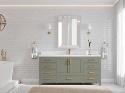 Malibu 72 in. W x 22 in. D Single Sink Bathroom Vanity