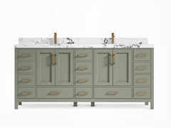 Malibu 80 in. W x 22 in. D Double Sink Bathroom Vanity - photo 1