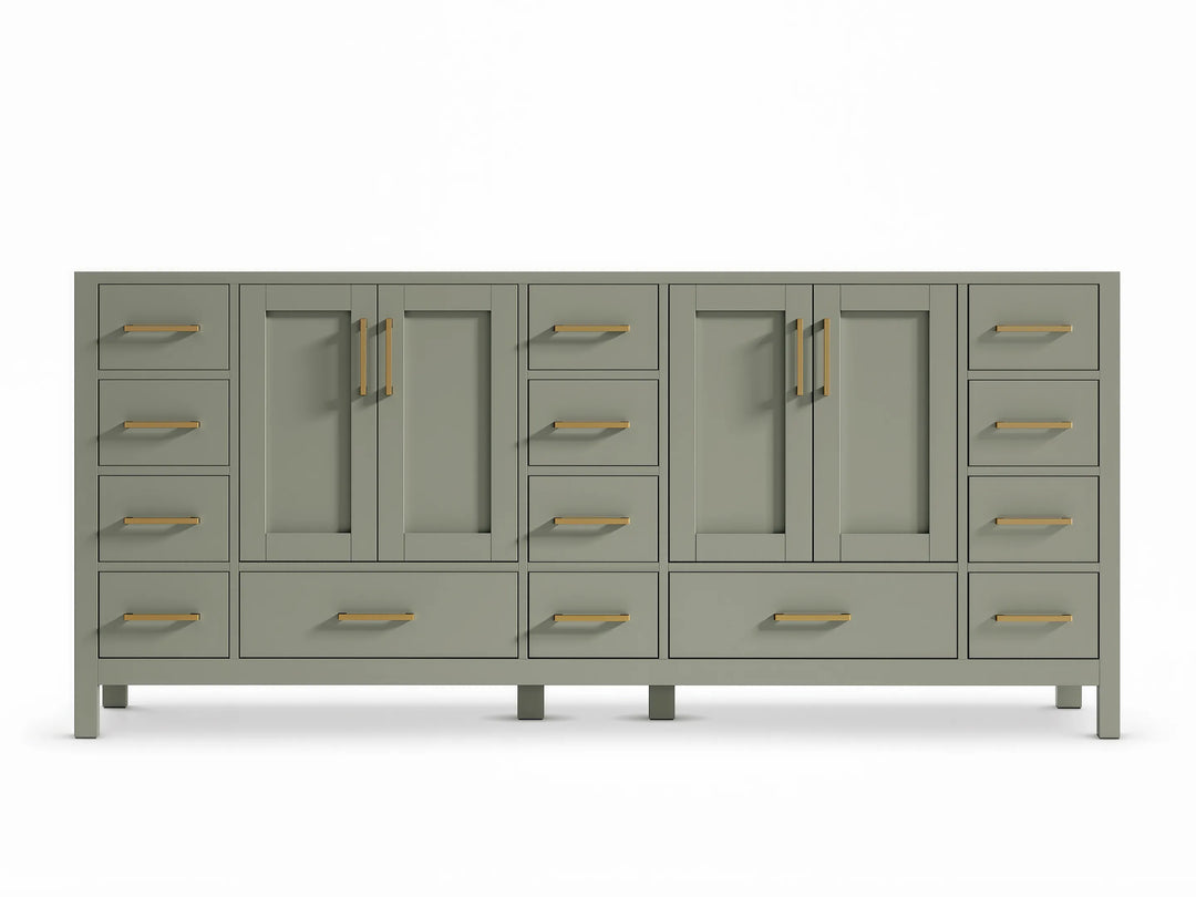 Malibu 80 in. W x 22 in. D Double Sink Bathroom Vanity | 
              
                Evergreen
                
                  
             - MLB_EGN_WHQZ_80D - photo №23