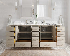 Malibu 80 in. W x 22 in. D Double Sink Bathroom Vanity - photo 5