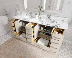 Malibu 80 in. W x 22 in. D Double Sink Bathroom Vanity - photo 3