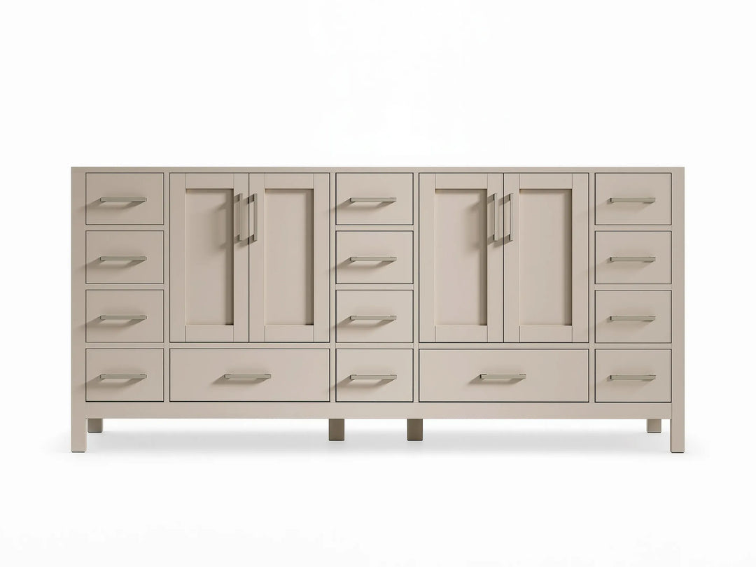 Malibu 80 in. W x 22 in. D Double Sink Bathroom Vanity | 
              
                Fine Grain Linen Beige
                
                  
             - MLB_FNG_WHQZ_80D - photo №17