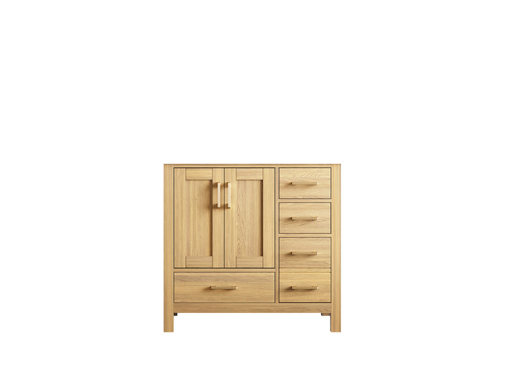 Malibu White Oak 36 in. W x 22 in. D Left Offset Sink Bathroom Vanity - photo 6
