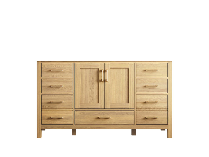 Malibu White Oak 60 in. W x 22 in. D Single Sink Bathroom Vanity - photo 6