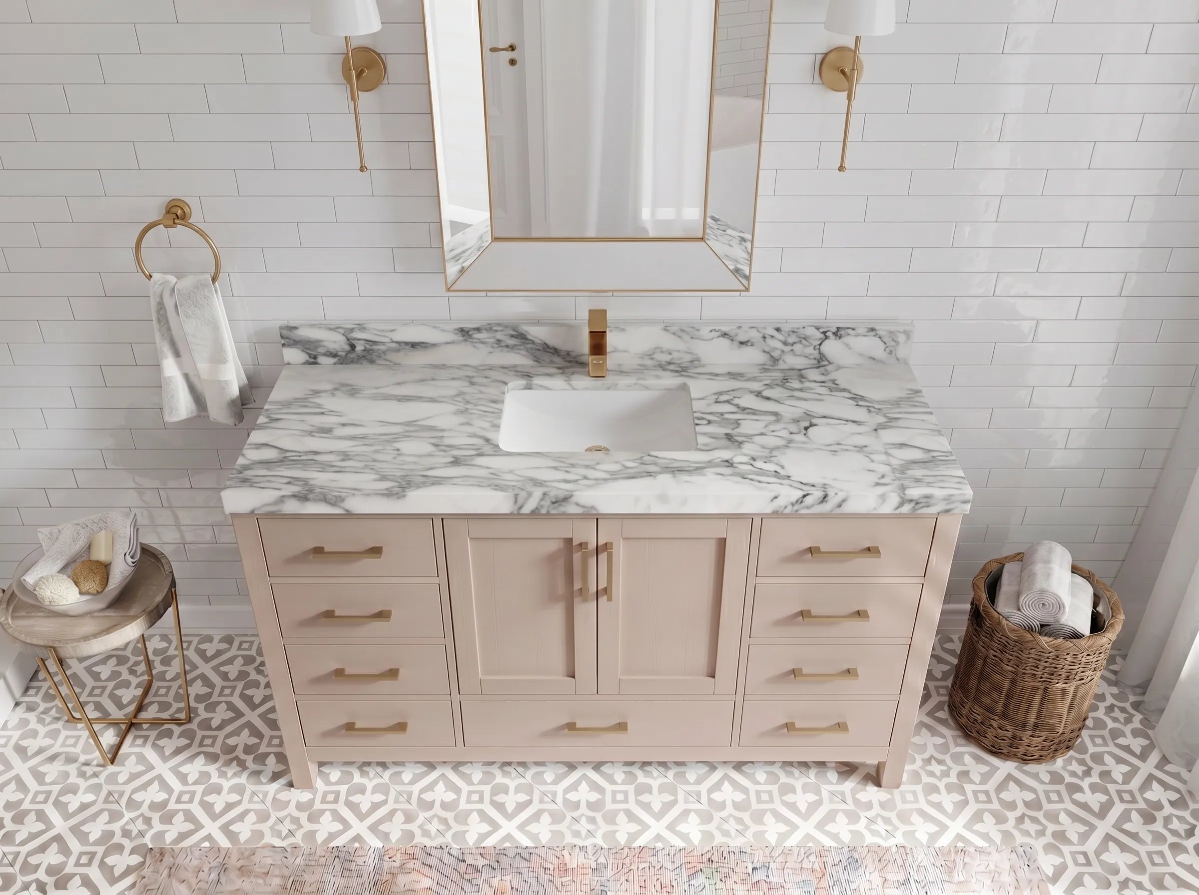 Malibu 60 in. W x 22 in. D Single Sink Bathroom Vanity