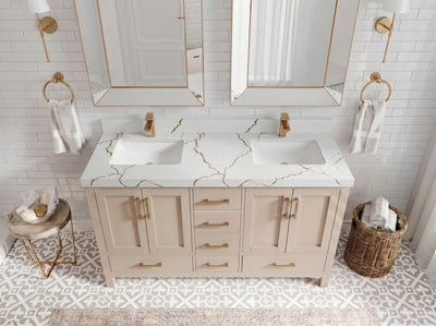 Malibu 60 in. W x 22 in. D Double Sink Bathroom Vanity