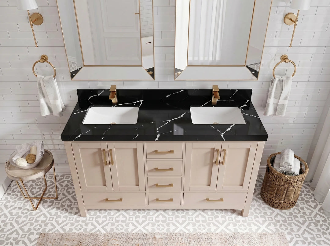 Malibu 60 in. W x 22 in. D Double Sink Bathroom Vanity | 
              
                Pink
                
                  
             - MLB_PNK_WHQZ_60D - photo №6