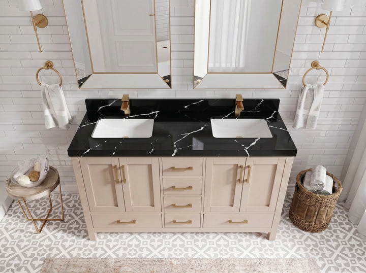 Malibu 60 in. W x 22 in. D Double Sink Bathroom Vanity - photo 6
