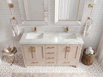 Malibu 60 in. W x 22 in. D Double Sink Bathroom Vanity