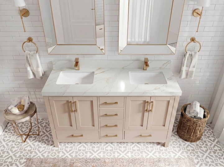Malibu 60 in. W x 22 in. D Double Sink Bathroom Vanity - photo 11