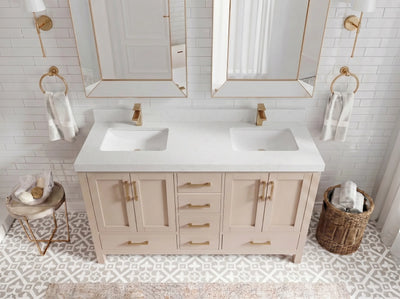 Malibu 60 in. W x 22 in. D Double Sink Bathroom Vanity