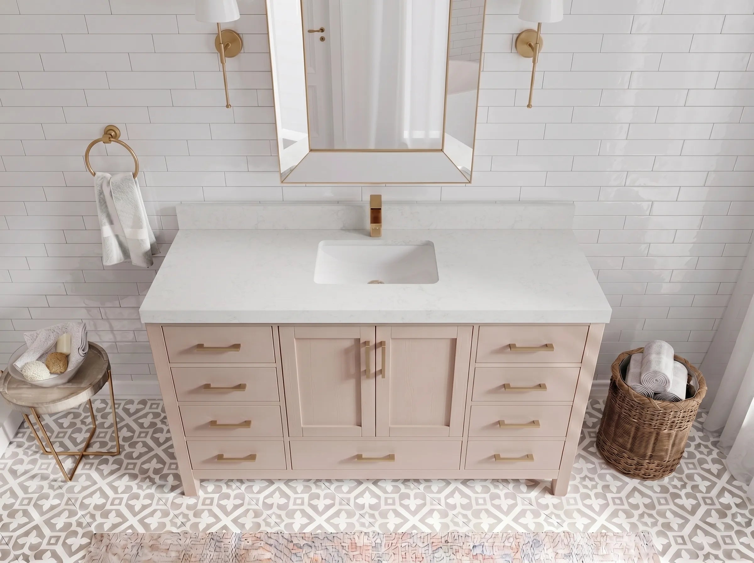 Malibu 60 in. W x 22 in. D Single Sink Bathroom Vanity