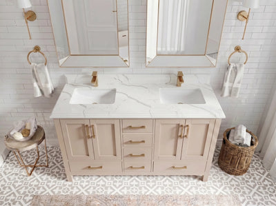 Malibu 60 in. W x 22 in. D Double Sink Bathroom Vanity