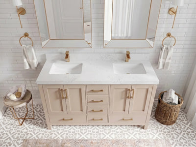 Malibu 60 in. W x 22 in. D Double Sink Bathroom Vanity