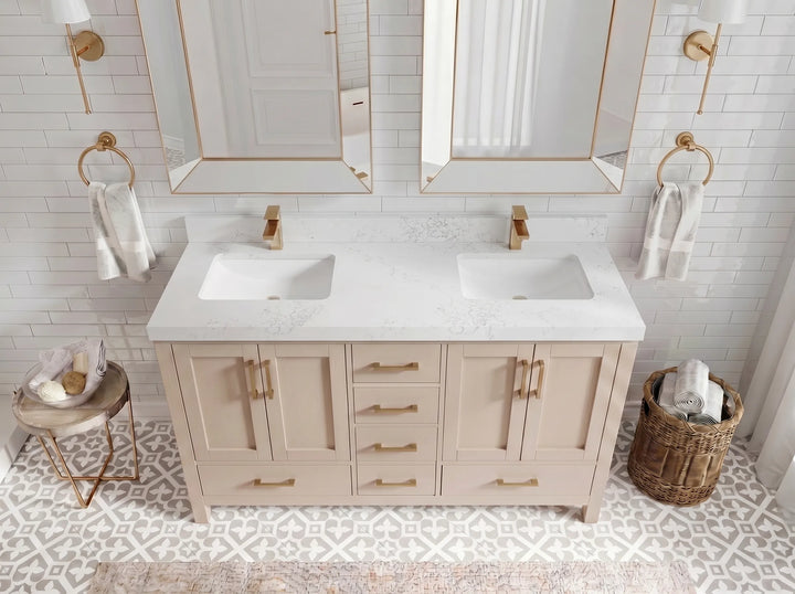 Malibu 60 in. W x 22 in. D Double Sink Bathroom Vanity - photo 17