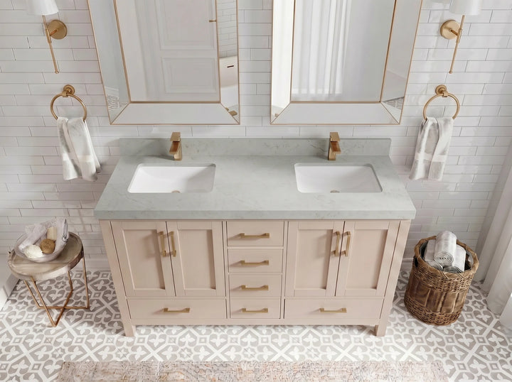 Malibu 60 in. W x 22 in. D Double Sink Bathroom Vanity - photo 18