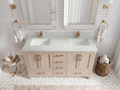 Malibu 60 in. W x 22 in. D Double Sink Bathroom Vanity