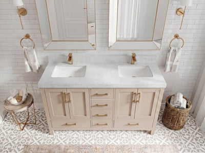 Malibu 60 in. W x 22 in. D Double Sink Bathroom Vanity