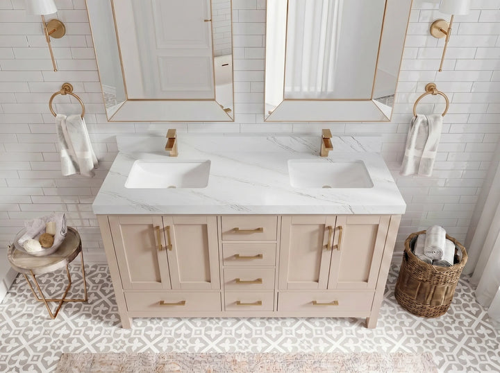 Malibu 60 in. W x 22 in. D Double Sink Bathroom Vanity - photo 22