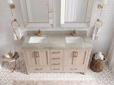 Malibu 60 in. W x 22 in. D Double Sink Bathroom Vanity