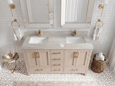 Malibu 60 in. W x 22 in. D Double Sink Bathroom Vanity