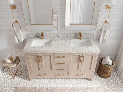 Malibu 60 in. W x 22 in. D Double Sink Bathroom Vanity