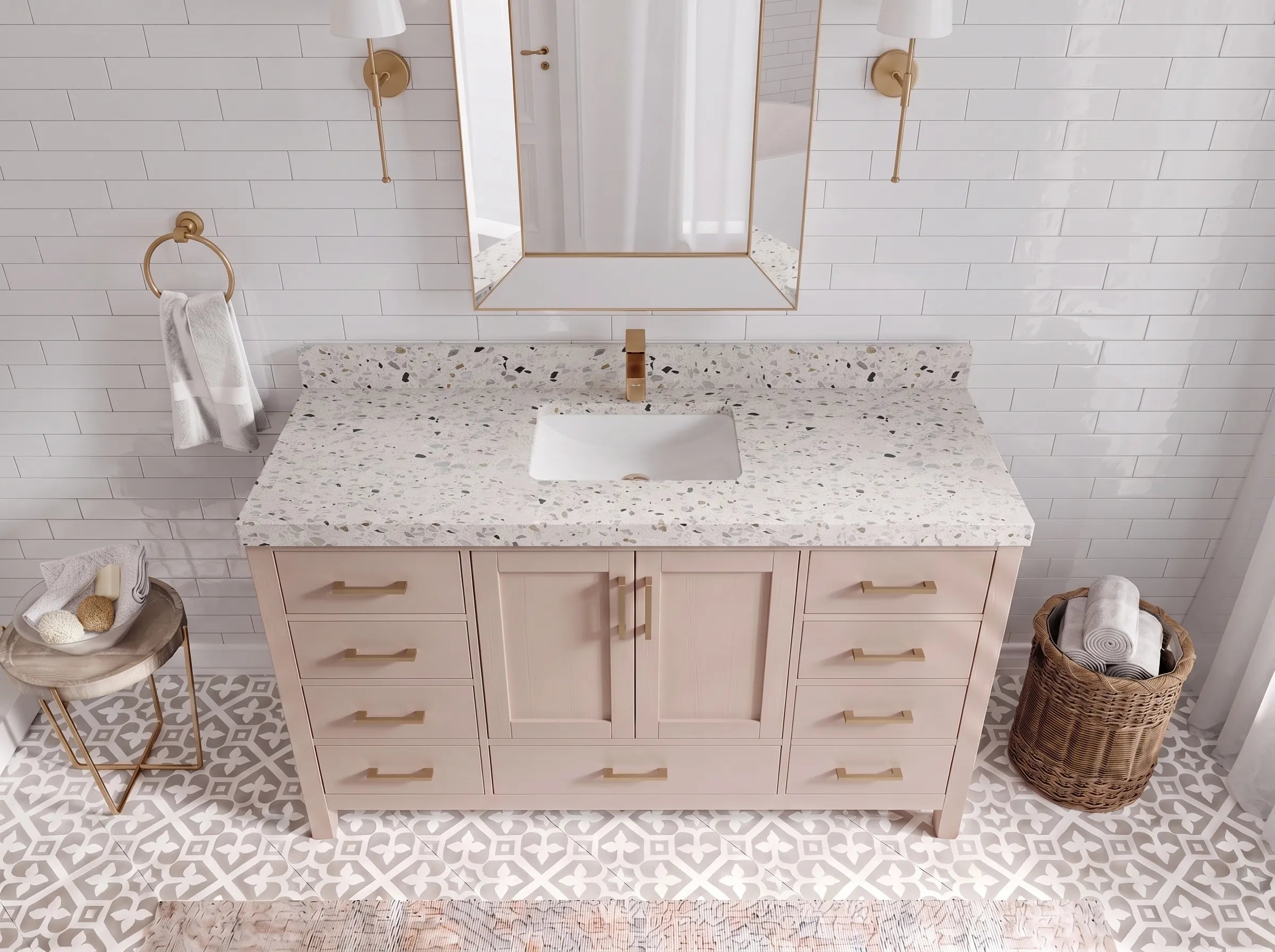 Malibu 60 in. W x 22 in. D Single Sink Bathroom Vanity