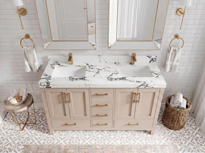 Malibu 60 in. W x 22 in. D Double Sink Bathroom Vanity